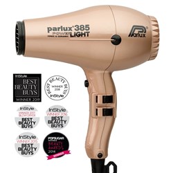 Parlux 385 Power Light Ceramic Ionic Hair Dryer Light Gold