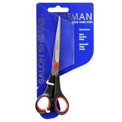 Iceman Salon Shears 6" Black Scissors