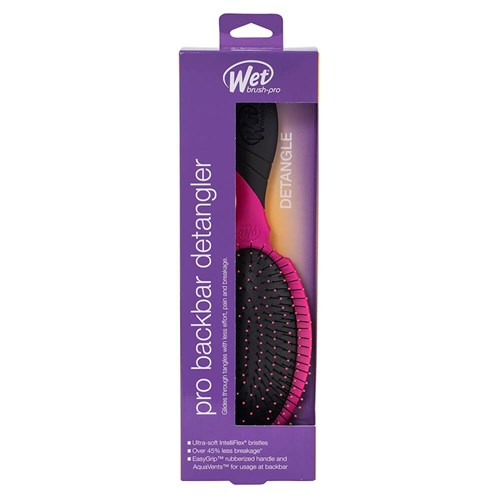 WetBrush Pro Backbar Detangler Hair Brush Pink