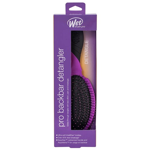 WetBrush Pro Backbar Detangler Hair Brush Purple