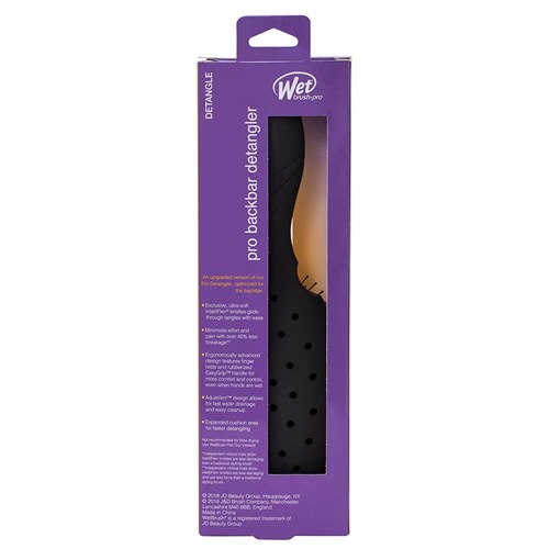 WetBrush Pro Backbar Detangler Hair Brush Black