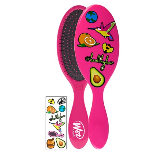 WetBrush Detangler Sticker Hair Brush Pink