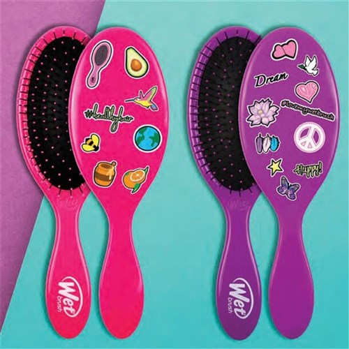 WetBrush Detangler Sticker Hair Brush Pink