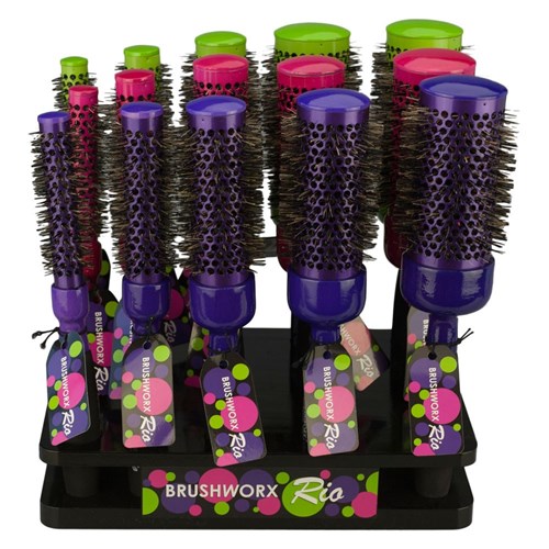 Brushworx Rio Purple X-Large Ceramic Hot Tube Hair Brush