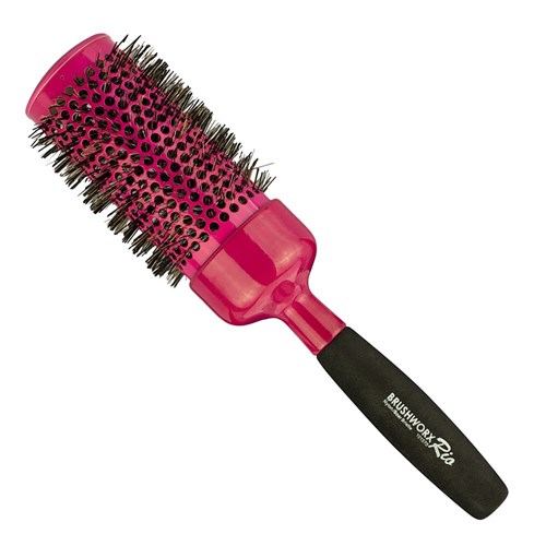 Brushworx Rio Pink Jumbo Ceramic Hot Tube Hair Brush