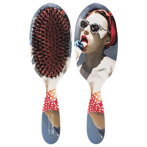 Brushworx Artists and Models Cushion Hair Brush Bubblegum Pop Ice