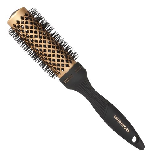 Brushworx Gold Ceramic Hot Tube Hair Brush, Medium