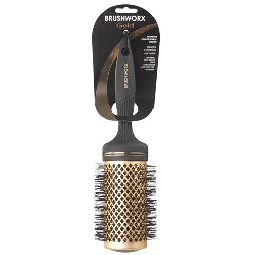 Brushworx Gold Ceramic Hot Tube Hair Brush, Extra Large