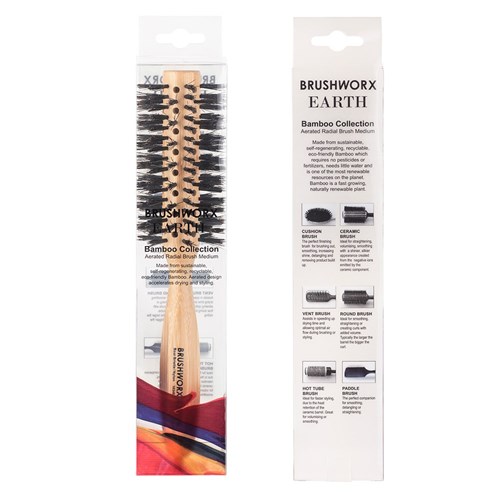 Brushworx Earth Bamboo Radial Brush Medium 