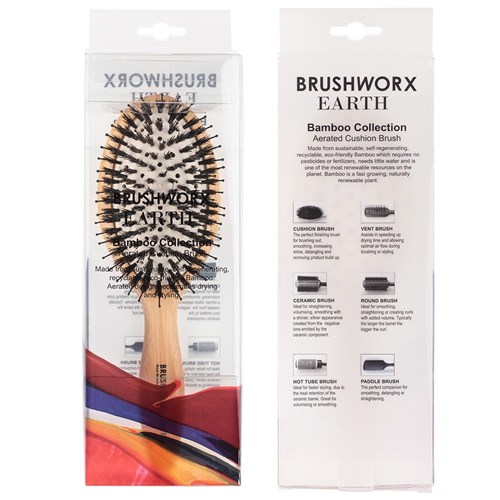 Brushworx Earth Bamboo Cushion Brush