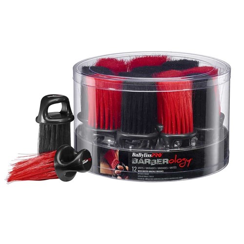 BaBylissPRO Barberology Neck Duster Knuckle Brush Red