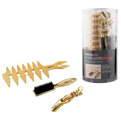 BaBylissPRO Barberology Wide Tooth Styling Comb Gold