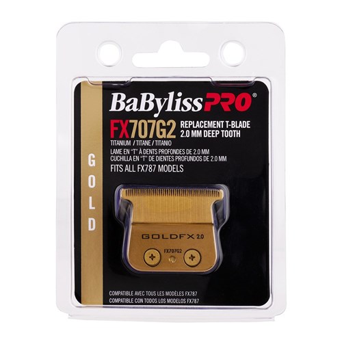 BaBylissPRO Gold T-Blade 2.0mm Deep Tooth