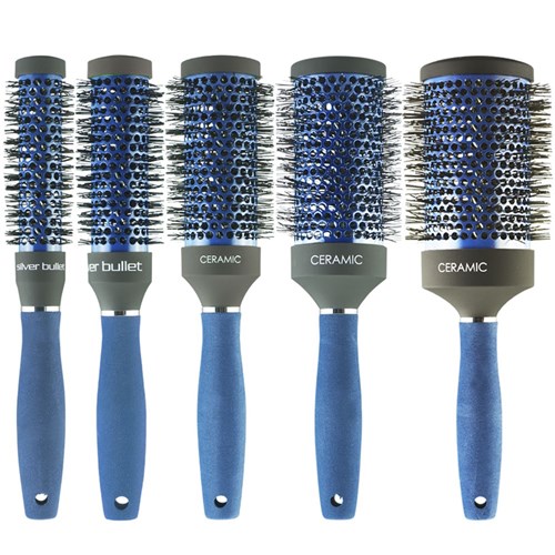 Silver Bullet Blue Series Ceramic Hot Tube Hair Brush - Large