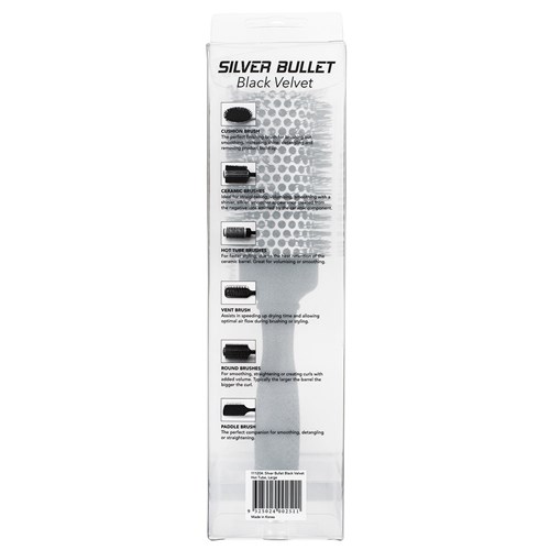 Silver Bullet Black Velvet Hot Tube Hair Brush Large