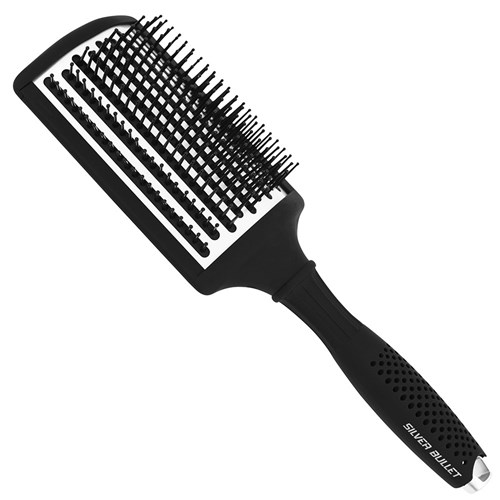 Silver Bullet Black Velvet Paddle Hair Brush