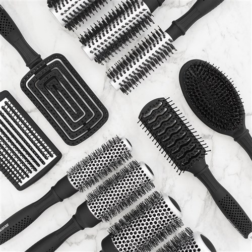 Silver Bullet Black Velvet Paddle Hair Brush