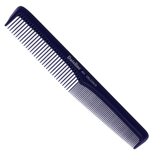 Dateline Professional Blue Celcon 401 Tapered Styling Comb - 17.5cm