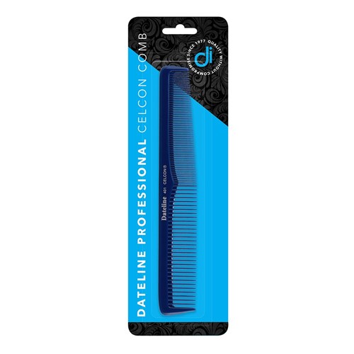 Dateline Professional Blue Celcon 401 Tapered Styling Comb - 17.5cm