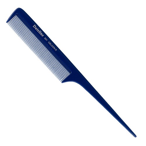 Dateline Professional Blue Celcon 501 Fine Plastic Tail Comb - 20cm