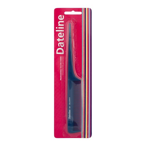 Dateline Professional Blue Celcon 501 Fine Plastic Tail Comb - 20cm