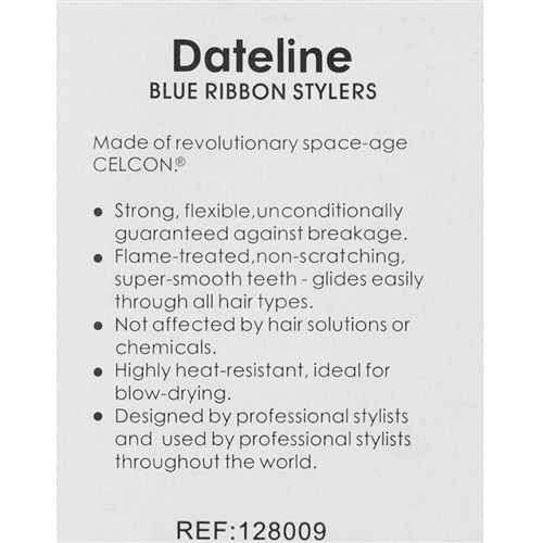 Dateline Professional Blue Celcon 3839 Metal Teasing Comb - 21cm