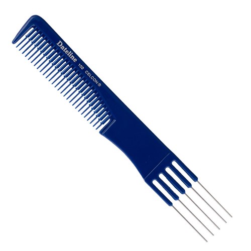 Dateline Professional Blue Celcon MKII/102 Metal Teasing Comb - 19cm