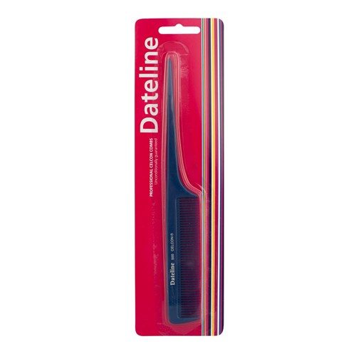 Dateline Professional Blue Celcon 500 Regular Plastic Tail Comb - 20cm