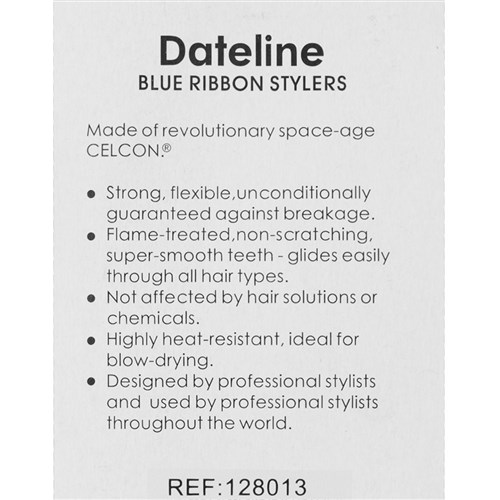 Dateline Professional Blue Celcon 406 Barbers Comb - 20cm