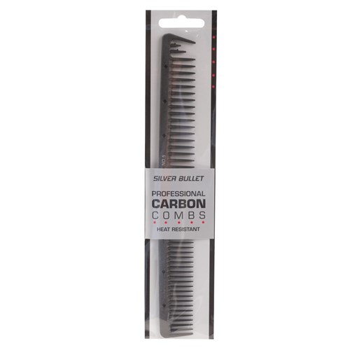 Silver Bullet Carbon Wide Teeth Cutting Hair Comb