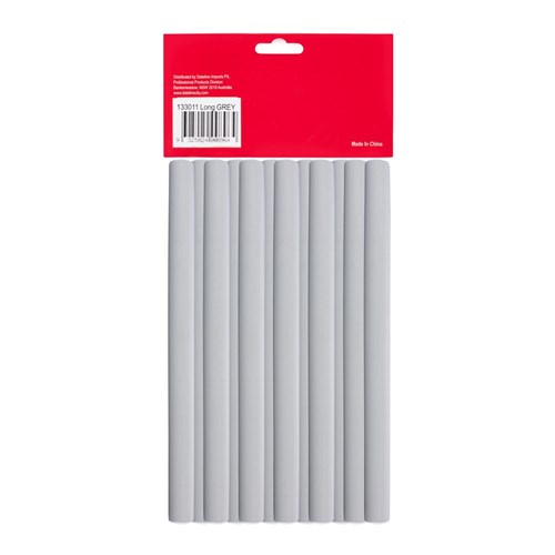 Hair FX Long Flexible Rollers - Grey, 12pk