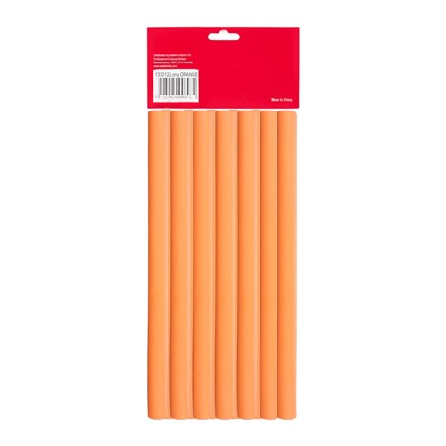 Hair FX Long Flexible Rollers - Orange, 12pk