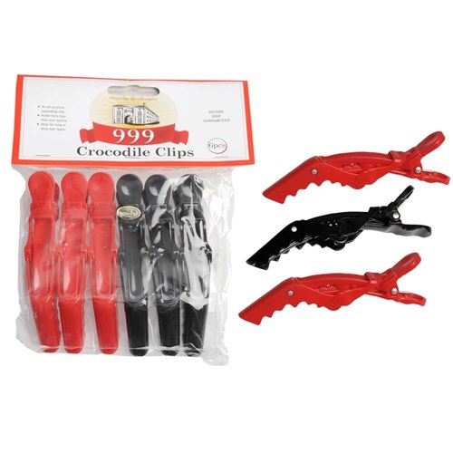 Premium Pin Company 999 Crocodile Clips Black Red 6pc