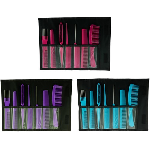 Salon Smart Folding Comb Set Teal 