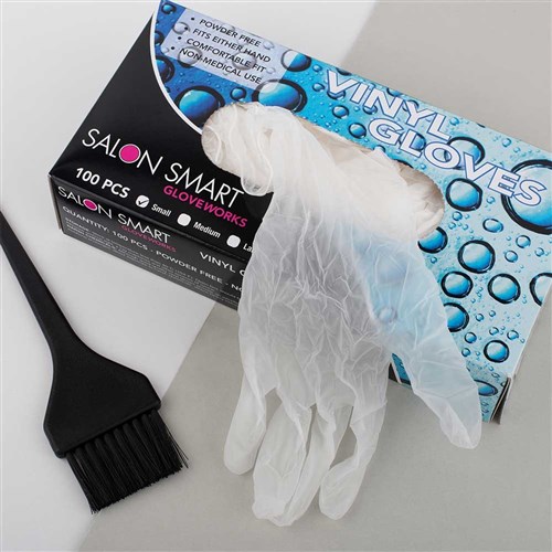 Salon Smart Vinyl Gloves Clear Large 100pk