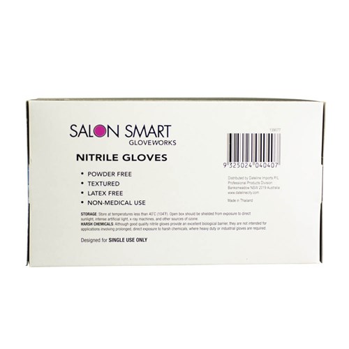 Salon Smart Gloveworks Black Nitrile Gloves Small 100pk