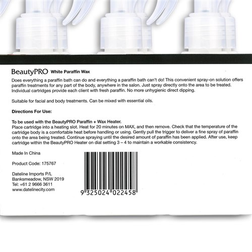 BeautyPRO White Spray-On Paraffin Wax - 6pk