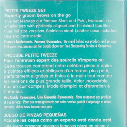 Tweezerman Petite Tweezer Set, Black