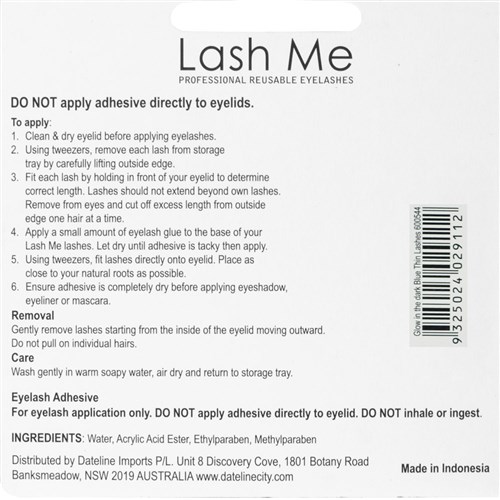 Lash Me Glow-In-The-Dark Blue Eyelashes