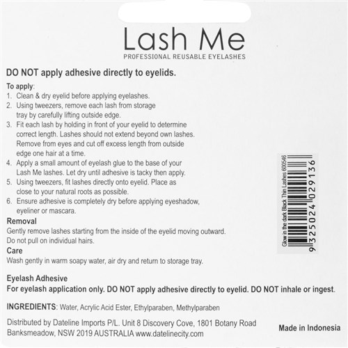 Lash Me Glow-In-The-Dark Black Eyelashes