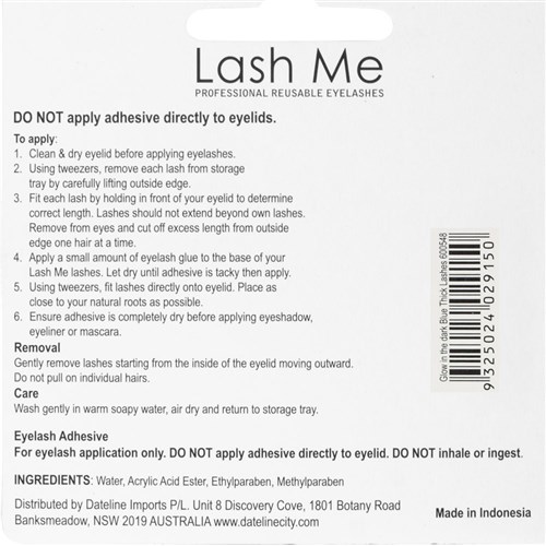 Lash Me Glow-In-The-Dark Thick Blue Eyelashes