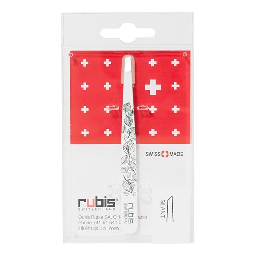 Rubis Slant Tweezer White Leaves