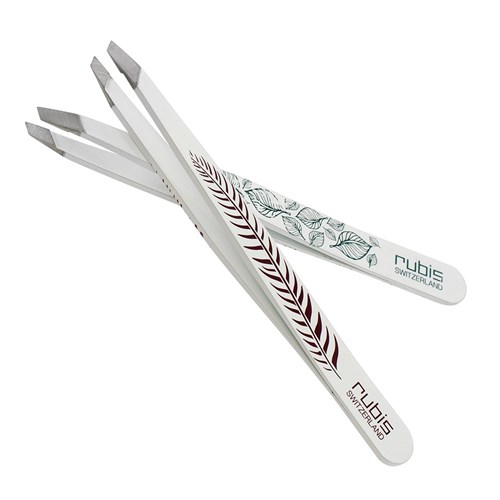 Rubis Slant Tweezer White Leaves