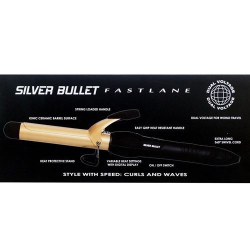 Silver Bullet Fastlane Gold Ceramic 38mm Curling Iron