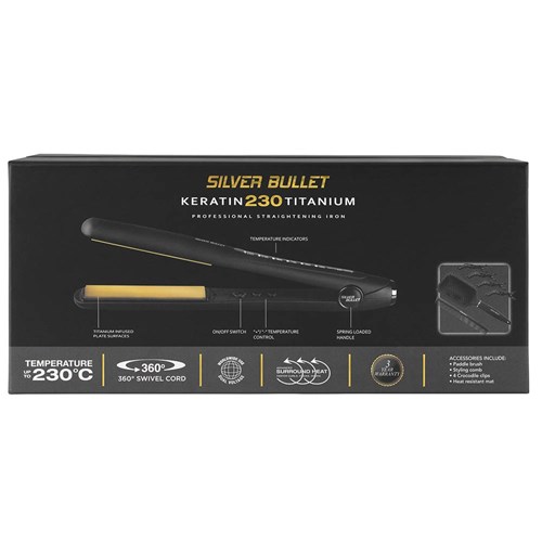 Silver Bullet Keratin 230 Gold Titanium Hair Straightener