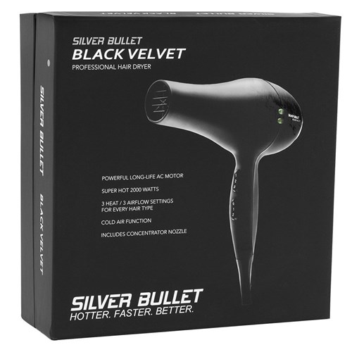 Silver Bullet Black Velvet Professional Hair Dryer