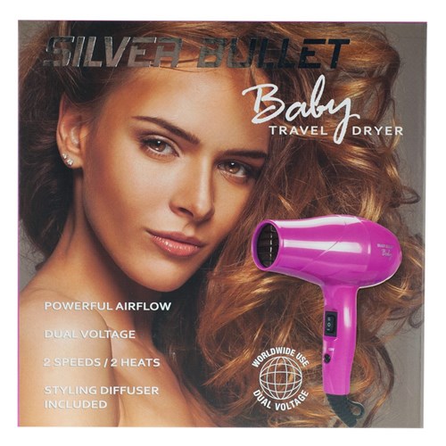 Silver Bullet Baby Travel Hair Dryer Pink