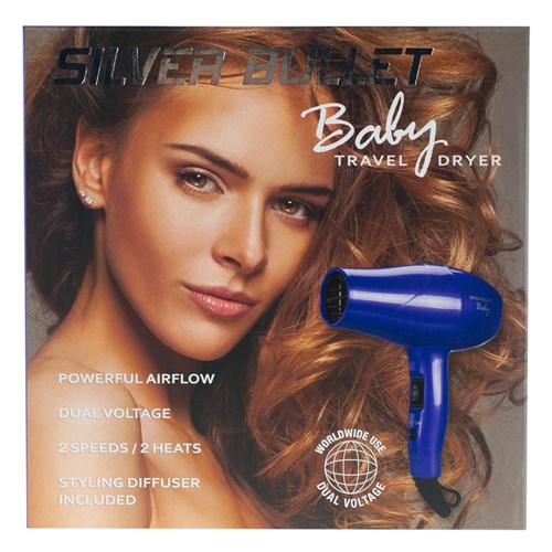 Silver Bullet Baby Travel Hair Dryer Purple