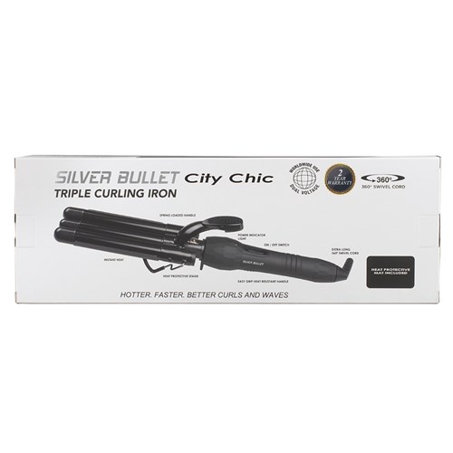 Silver Bullet City Chic Triple Barrel Curling Iron