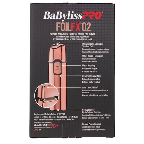 BaBylissPRO RoseFX FoilFX02 Metal Double Foil Shaver